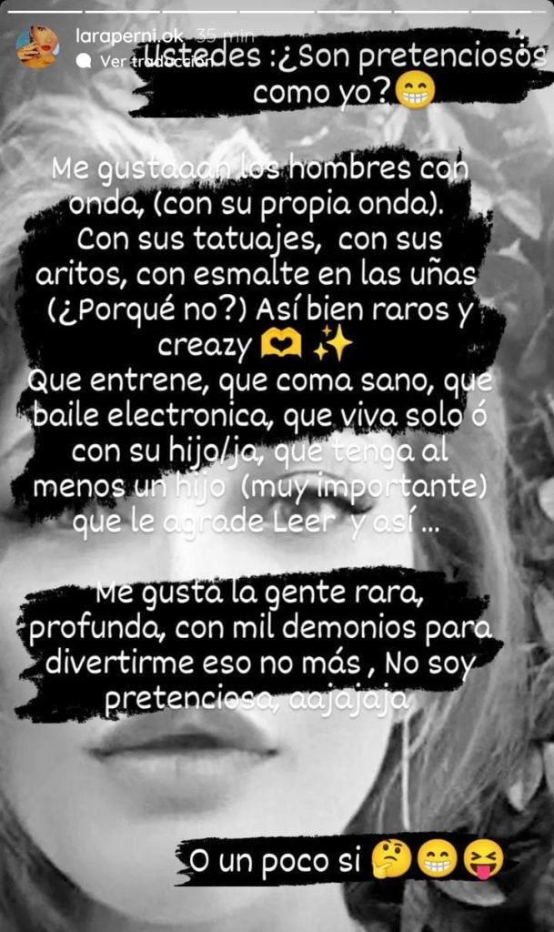 La diva de Canal 4, Lara Pernigotti volvió a encender las redes y no precisamente con un desnudo "ao vivo". Los datos que reveló y que podrían desencadenar una serie de pretendientes en los próximos días podés leerlos en esta nota. 